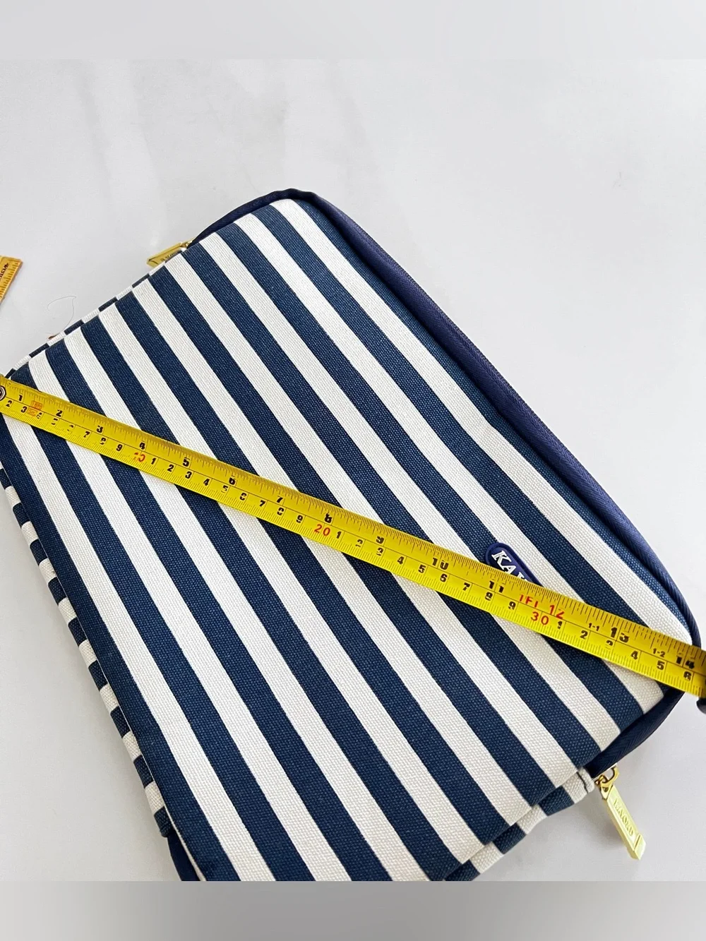 Kayond Canvas Laptop Sleeve Case padded 11.6 inch Breton Stripe Water Resistant